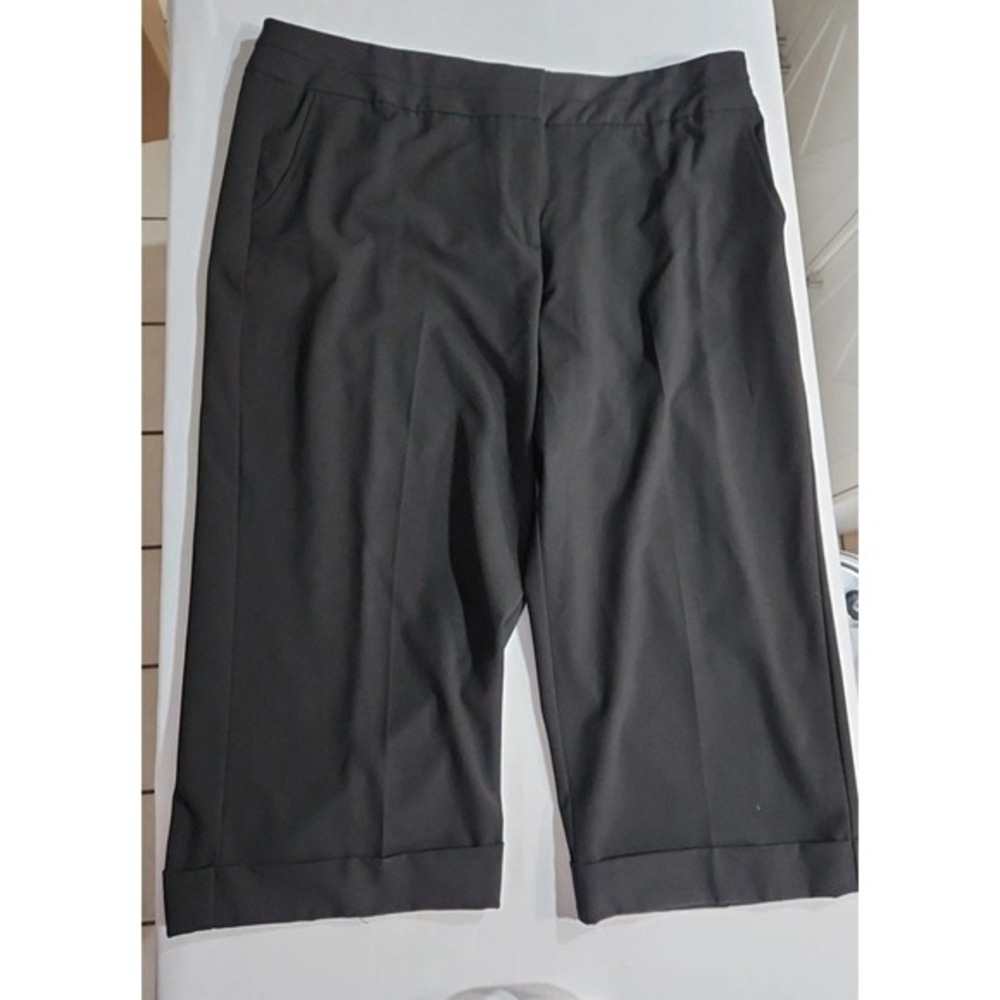 George Stretch Womens Black‎ Capri Pants Size 18